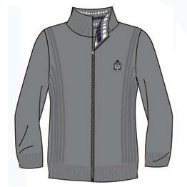 MJ119 - Veste grise charbon avec fermeture éclair